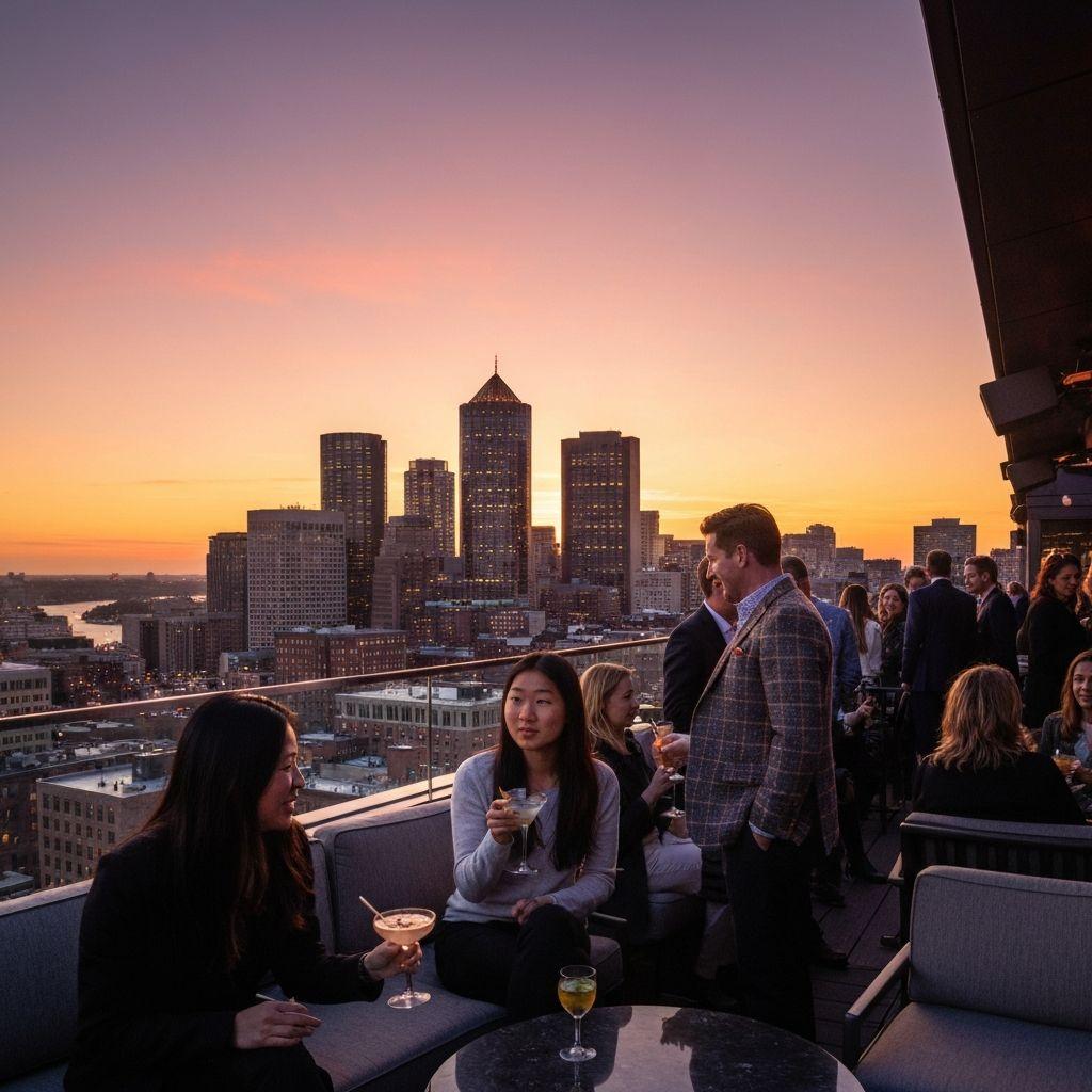 Rooftop summer evening