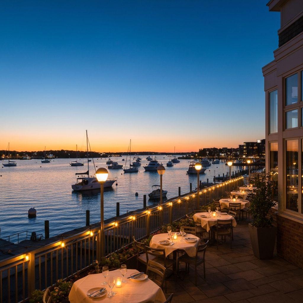 Waterfront anniversary dining